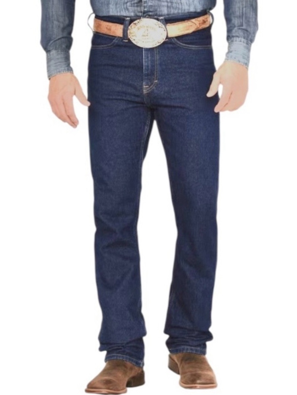 Blue Ranchwear Men's Bucking Wash Bronson Slim Straight Denim Jeans 32x30
